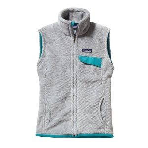 Patagonia Retool Fleece Vest Grey-Teal Womens